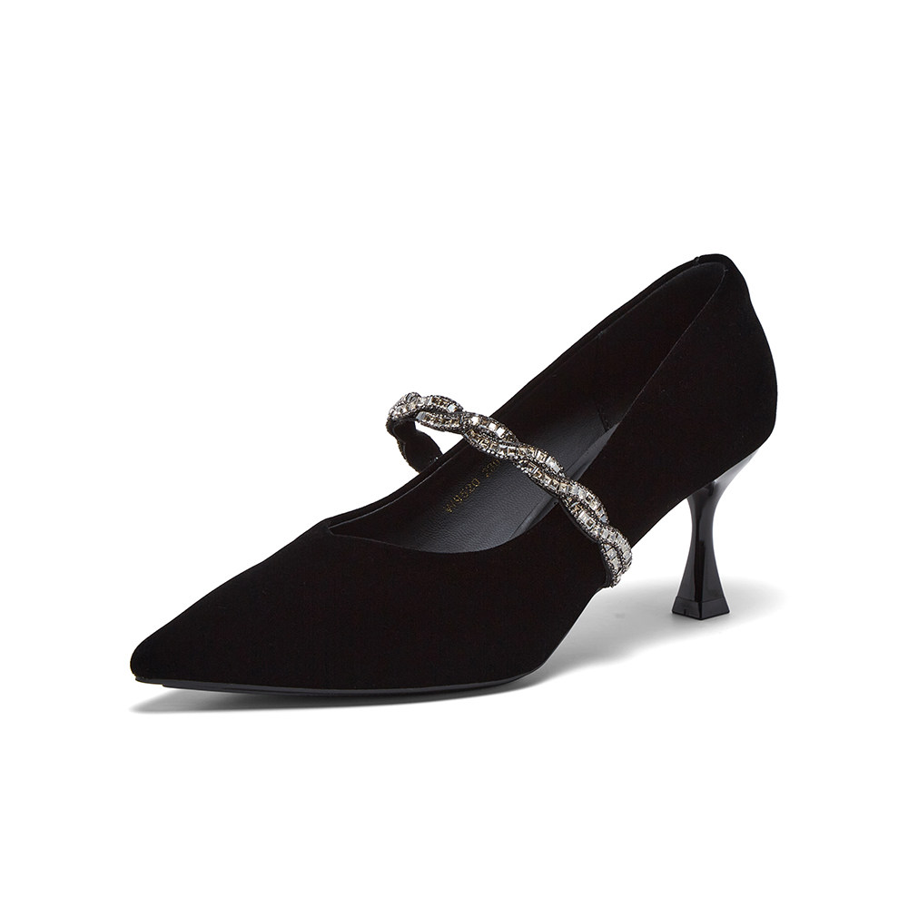 百思图2026春季新款商场同款玛丽珍鞋复古细高跟女单鞋W9520AQ6,淘宝优惠券,粉丝福利购,淘宝优惠卷