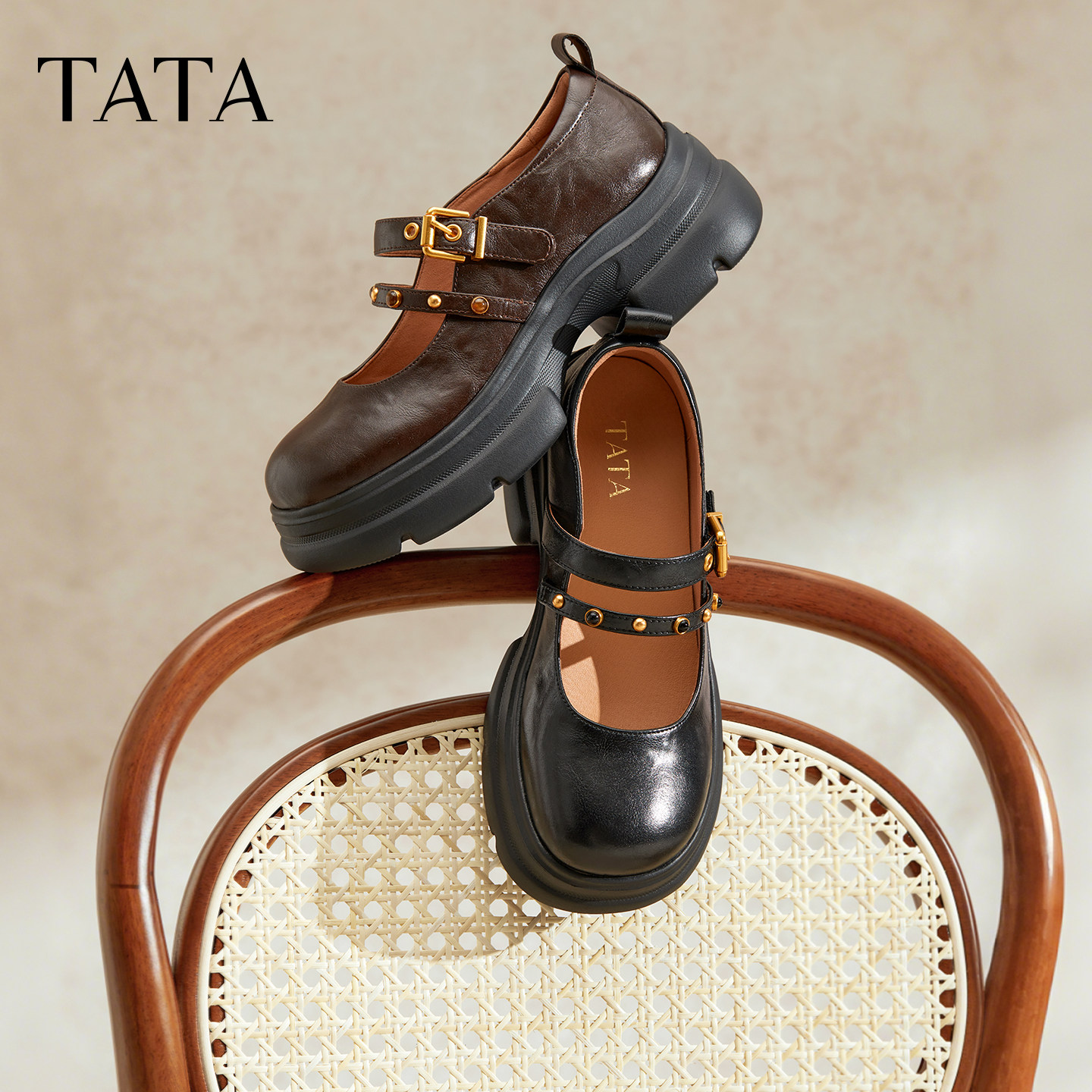 TATA他她女鞋2025秋商场同款时尚百搭女玛丽珍鞋新款鞋子7OL16CQ5,淘宝优惠券,粉丝福利购,淘宝优惠卷