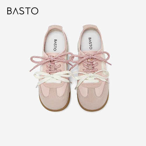 百思图2025秋季新款商场同款德训鞋时尚复古运动女休闲鞋D3179CM5 - 图0