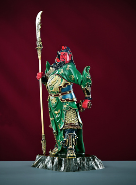 红脸关公立刀造型手工工艺