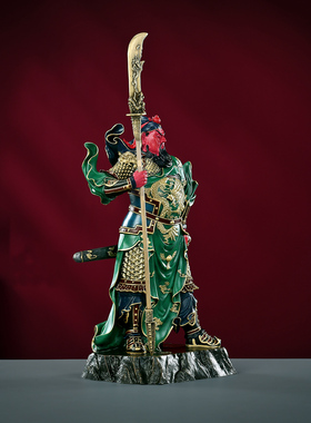 黄铜材质高温上色武财神关二爷