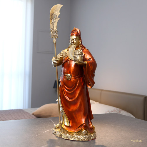 铜武圣关公摆件武财神爷关公神像铜像入户中式玄关公司开业礼品 - 图1
