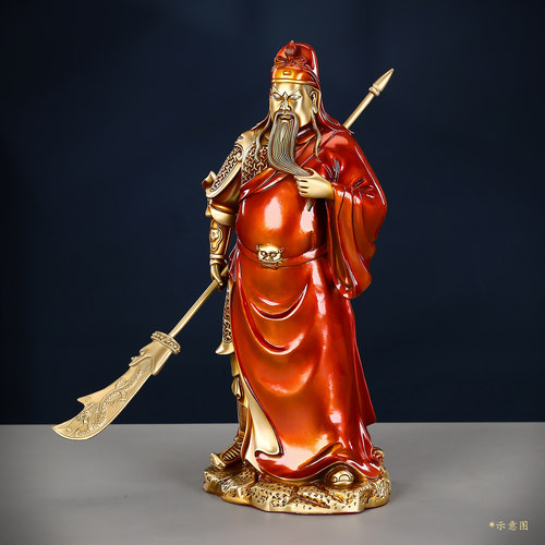 铜关公摆件商铺关公神像武财神爷武圣关公铜像客厅公司开业礼品 - 图1