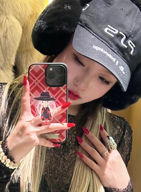 天然奶杏猫眼石手链女款复古十字架手串男时尚高级感情侣水晶饰品