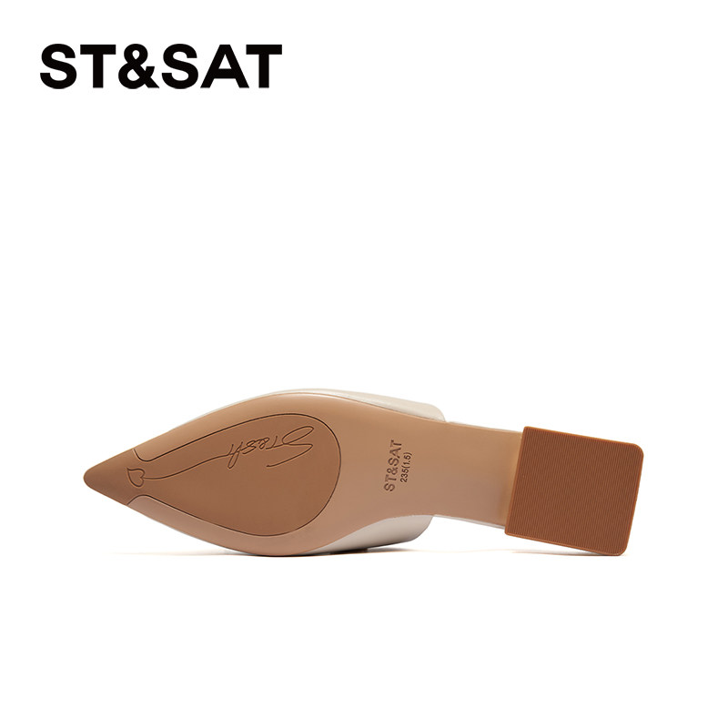 星期六包头拖春秋新款百搭时尚优雅低跟简约舒适女凉鞋SSC3114038,淘宝优惠券,粉丝福利购,淘宝优惠卷