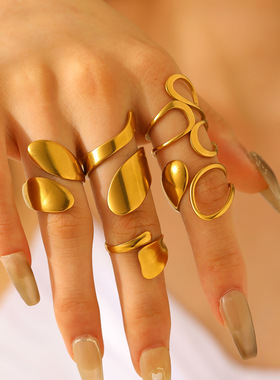 Drip oil fashion finger rings women's Joint ring 欧美女戒指