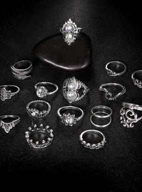 欧美戒指复古关节街拍饰品