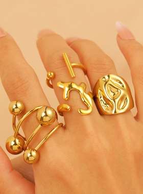 欧美夸张戒指女 New Opening Rings Jewelry Women's Ring Alloy