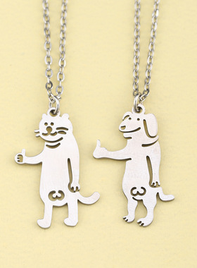 搞怪项链女 hip-hop good friend funny cartoon animal necklace