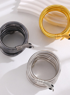 multi-layer exaggerate Serpentine Bracelet Vintage Bracelet