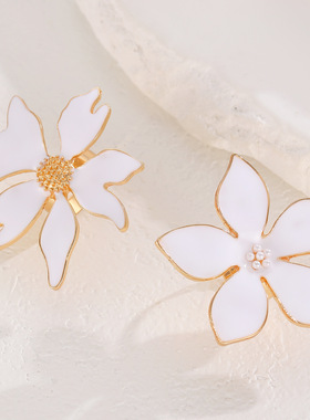 戒指New exaggeration Flower Rings Fashion Flower Mouth Ring