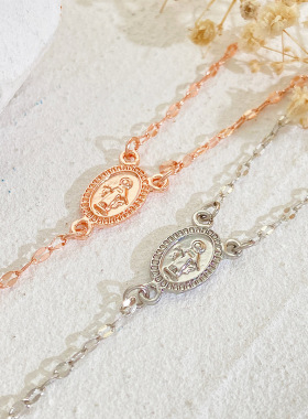 American European Women's jewelry cross long chain necklace