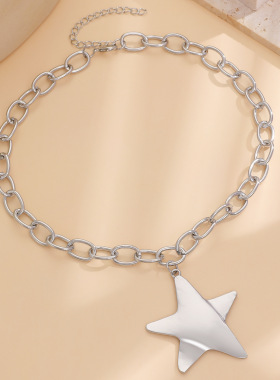 New accessory stars pendant necklace Thick collarbone chain