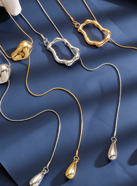 New Fashion Square Snake Necklace Pendant Clavicle Chain项链