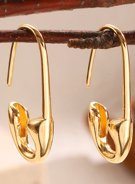 European American style geometric pin shaped design Earrings