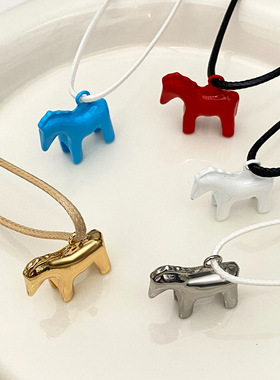 Women's Cute pendant necklace chain foal collarbone chain 饰