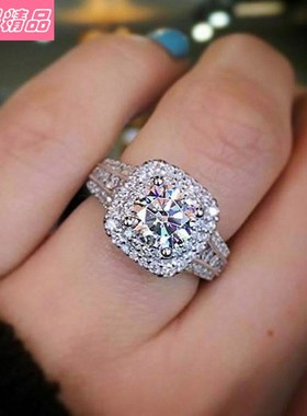 Women Sunshine Rings Artificial diamond Wedding Band Ring 饰