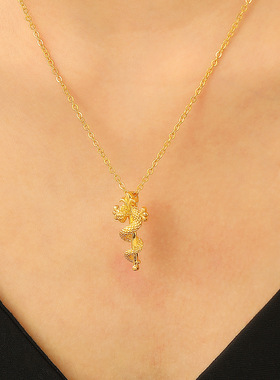 Cross Spirit Snake Pendant Necklace Feminine Style Neck 项链
