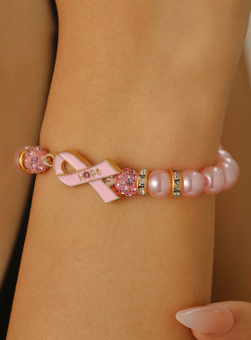 New jewelry red ribbon Beautiful pink bracelet necklace饰品