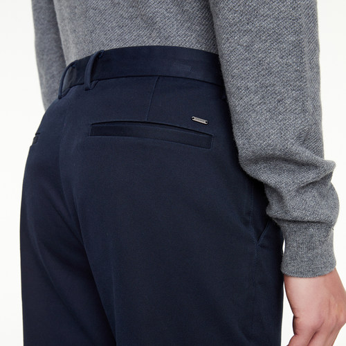 [莫代尔舒适]九牧王休闲裤男秋季中年弹力柔软亲肤舒适百搭长裤子 - 图0