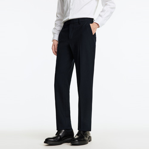 [专柜同款]九牧王西裤男2025秋季新款商务正装弹力直筒标准版长裤 - 图2