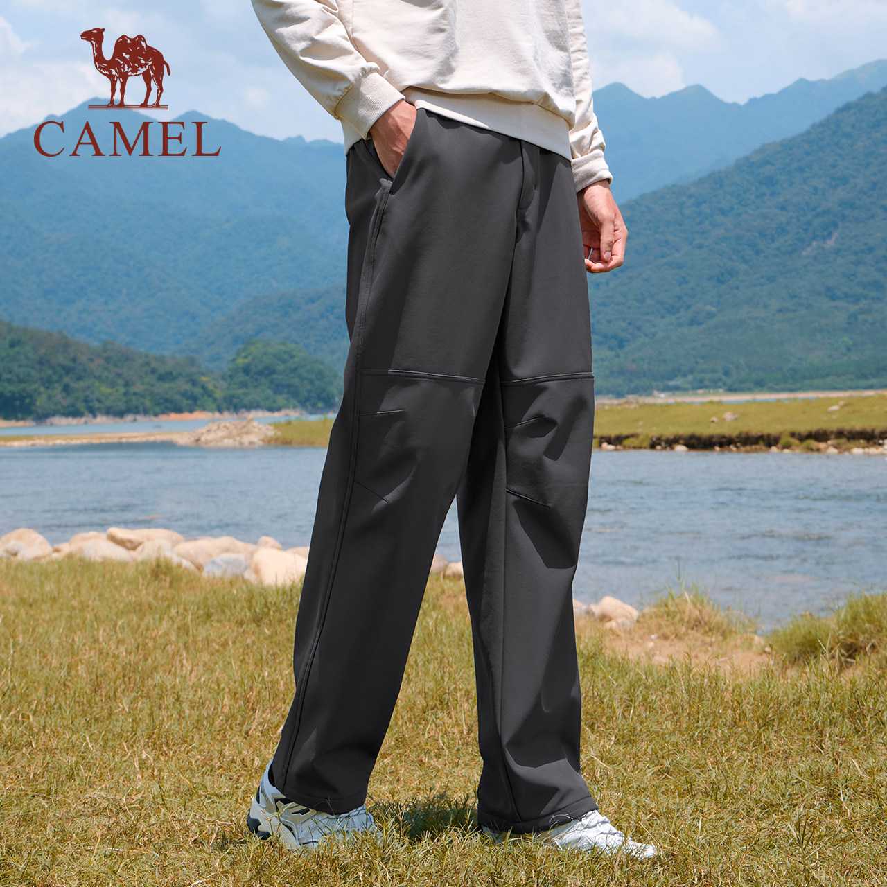 骆驼工装加绒裤男直筒伞兵裤宽松运动休闲户外防风防水保暖登山裤,淘宝优惠券,粉丝福利购,淘宝优惠卷