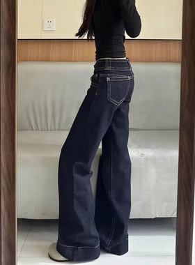 American Retro Low Rise Baggy Jeans Women's Summer Pants女裤
