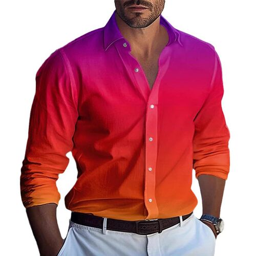 Mens casual shirt red white black designer casual wear S-5XL - 图3
