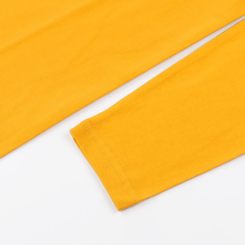 Cotton TShirt Long Sleeve Pullover Tops230g日系重磅姜黄精梳 - 图1