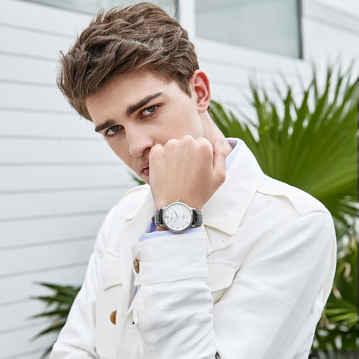 罗西尼手表男启迪系列石英表夏季简约情侣表男女表复古腕表519903