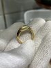 Super full, simple plain gold antique jewelry with a visual point of 7.17mm thick gold gold bead keshi ring