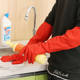 Winter velvet laundry kitchen rubber leather gloves