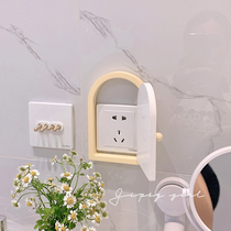 YouThings Teenage Girl Cute Door Type Switch Sticker Wall Sticker Home Socket Protective Sleeve Switch Decorative frame shielded Cubism