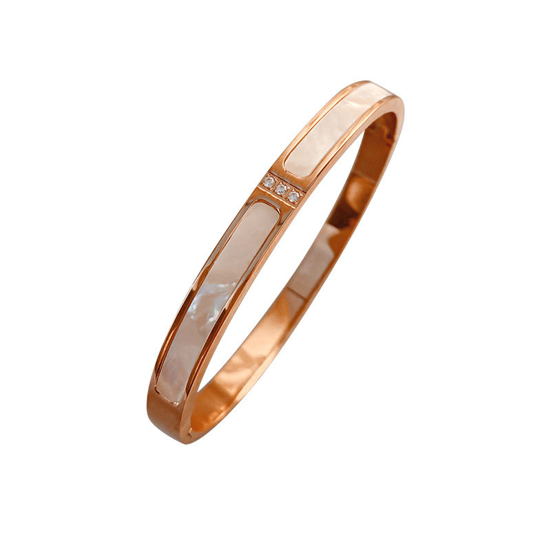 美肯18k玫瑰金韩国情侣抖音手镯 美肯手镯