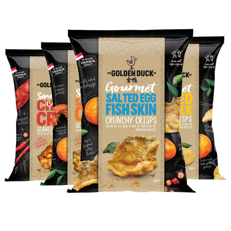 新加坡进口金鸭咸蛋黄鱼皮42g薯片 金鸭海外膨化食品