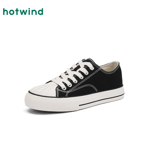 热风男鞋2025年秋季新款男士厚底户外百搭帆布鞋子透气舒适休闲鞋 - 图0