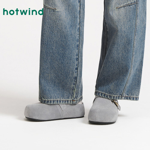 热风复古勃肯鞋女鞋2025年秋季新款女士纯色包头鞋子百搭休闲鞋 - 图2