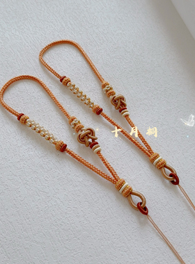 精编手工手机绳桃花爱心结可DIY搭配挂坠绳股线编织手把件绳情侣