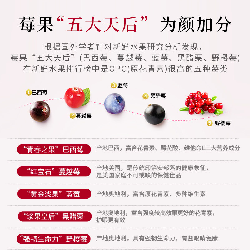 白兰氏馥莓饮50ml6瓶葡萄籽提取物 白兰氏海外丽人海外膳补