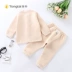 Áo cổ trẻ sơ sinh Tongtai 6-24 tháng nam nữ quần bé màu cotton quần lót nhiệt hai bộ mẫu mùa xuân và mùa thu - Quần áo lót