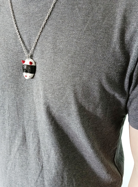 原创设计礼物陶瓷吊坠情侣钛钢