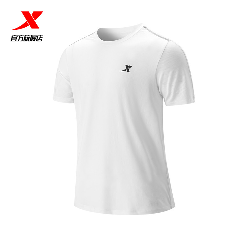 特步运动男短袖2023夏季新款t t恤 特步outlets店运动T恤