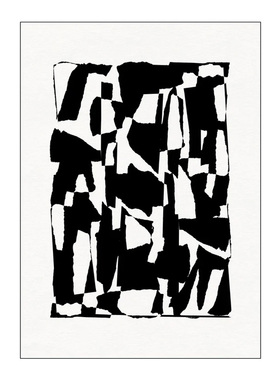 liveart进口丹麦p&f 当代艺术抽象色彩线条Mareike原版装饰画