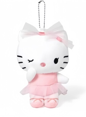25新款日系三丽鸥50周年纪念款kitty黑皮泳装公仔玩偶包毛绒挂件