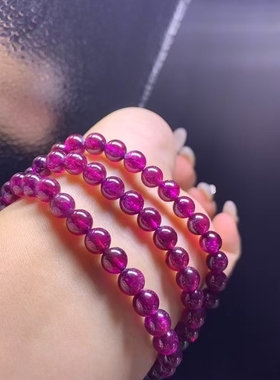天然石榴石手链女款多圈手串饰品礼物送女友闺蜜生日礼物