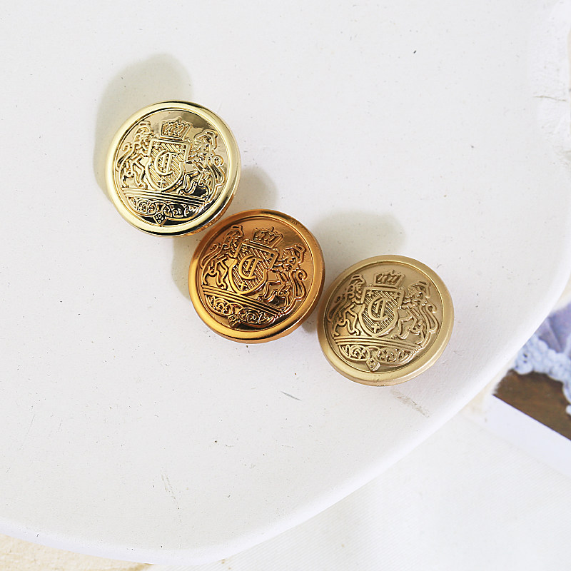 新版双狮盾牌金属纽扣英伦风上衣外套装饰扣女西装男大衣圆形扣子,淘宝优惠券,粉丝福利购,淘宝优惠卷