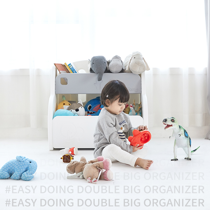 韩国进口GGUMBI-IFAM合作款双倍大容量整理箱儿童收纳玩具储存箱 - 图3