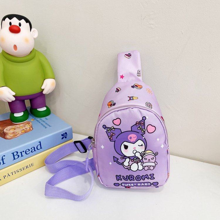 儿童胸包卡通库洛米可爱零钱包男女童斜挎包时尚百搭幼儿园配饰包,淘宝优惠券,粉丝福利购,淘宝优惠卷