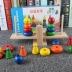 Montessori dạy học cầu vồng tháp chú hề cân bằng đồ chơi cân bằng gỗ cân xếp chồng của khối mẫu giáo giáo dục sớm - Đồ chơi giáo dục sớm / robot