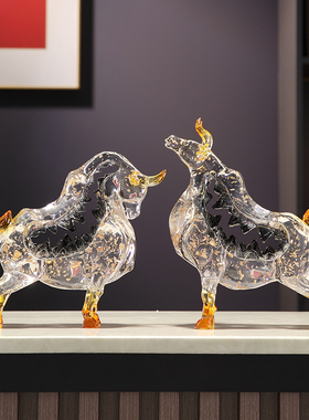 牛气冲天摆件家居客厅电视柜